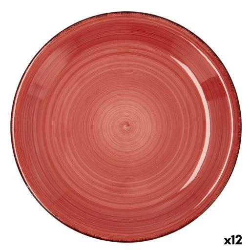 Flacher Teller Quid Coral Vita Rot aus Keramik Ø 27 cm (12 Stück)