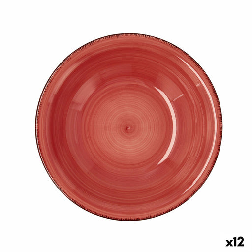 Suppenteller Quid Vita aus Keramik Rot (ø 21,5 cm) (12 Stück)