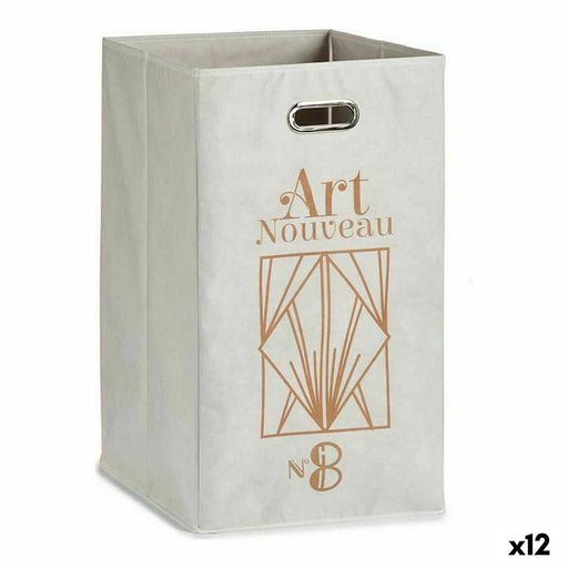 Korb Art Nouveau Weiß Gold Pappe 60 L 35 x 57 x 35 cm (12 Stück)