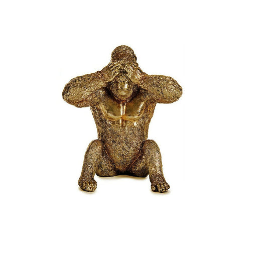 Deko-Figur Gorilla Gold Harz (9 x 18 x 17 cm) (12 Stück)