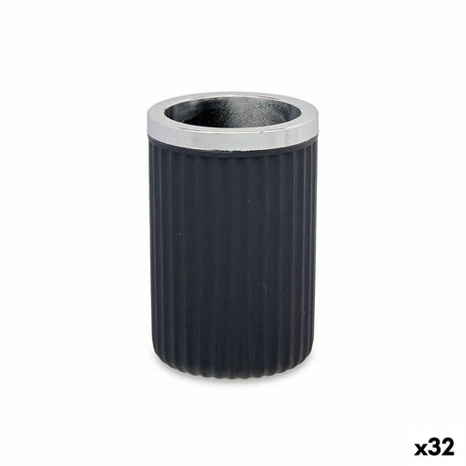 Trinkglas Zahnbürstenhalter Anthrazit Kunststoff 7,5 x 11,5 x 7,5 cm (32 Stück)