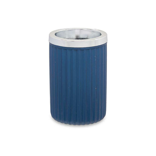 Trinkglas Zahnbürstenhalter Blau Kunststoff 7,5 x 11,5 x 7,5 cm (32 Stück)