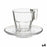Set aus 6 Teetassen mit Teller Casablanca Durchsichtig Glas 4 Stück (70 ml)