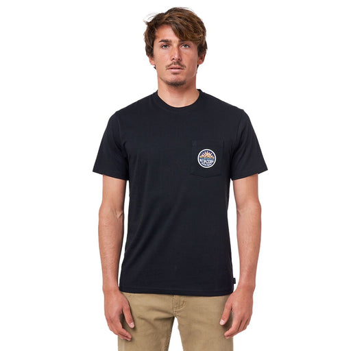 Herren Kurzarm-T-Shirt Rip Curl Horizon Badge Schwarz Herren