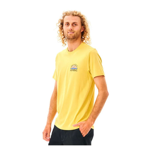 Herren Kurzarm-T-Shirt Rip Curl Gelb Herren