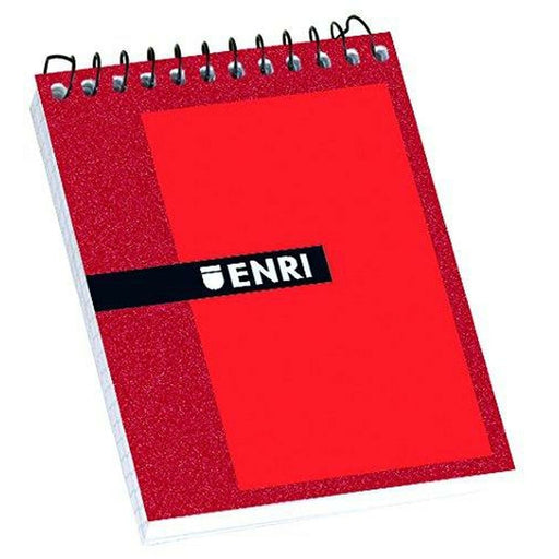 Schein Notizblock ENRI Rot 80 Blatt 4 mm (10 Stück)