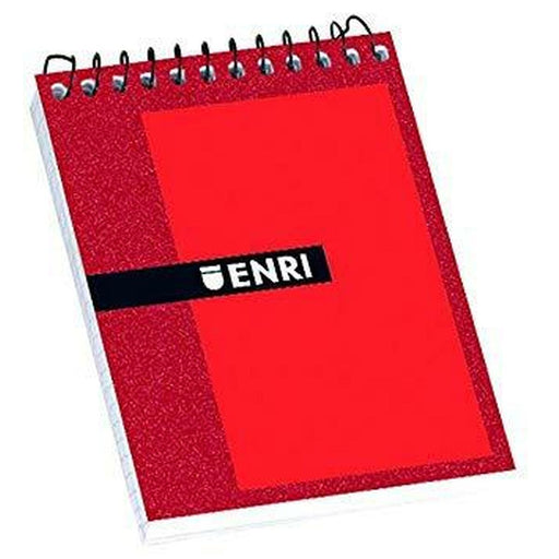 Schein Notizblock ENRI Rot 1/8 80 Blatt 4 mm (10 Stück)