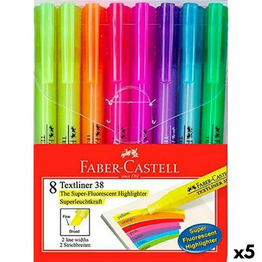 Fluoreszenzmarker-Set Faber-Castell Textliner 38 5 Stück