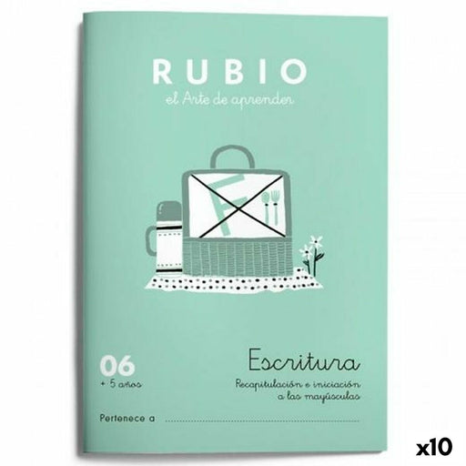 Schreib- und Kalligraphie-Notizbuch Rubio Nº06 A5 Spanisch 20 Blatt (10 Stück)