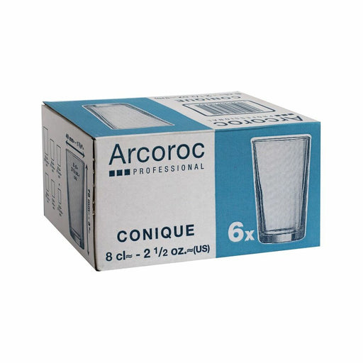 Trinkglas Arcoroc Conique Durchsichtig Glas 6 Stücke 80 ml