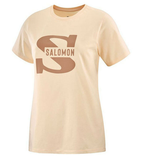 Herren Kurzarm-T-Shirt Salomon Big Logo Nude Beige Braun