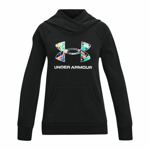 Sweatshirt mit Kapuze für Mädchen Under Armour Rival Schwarz