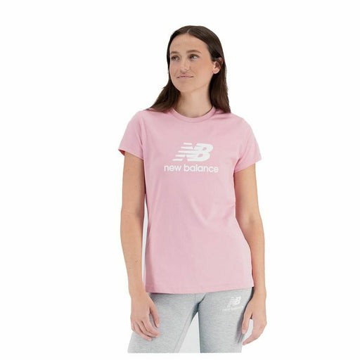 Damen Kurzarm-T-Shirt New Balance Essentials Rosa