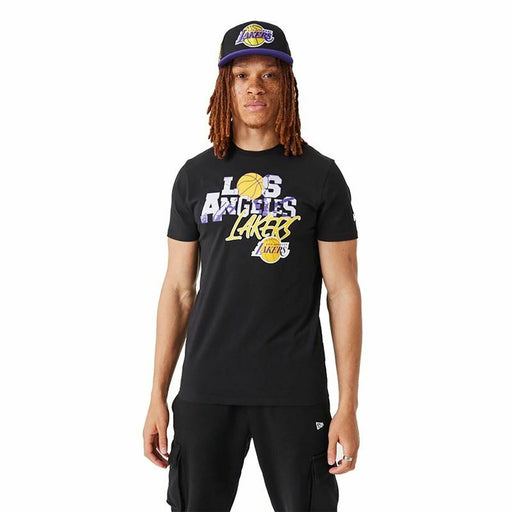 Herren Kurzarm-T-Shirt New Era  NBA Infill Graphic LA Lakers