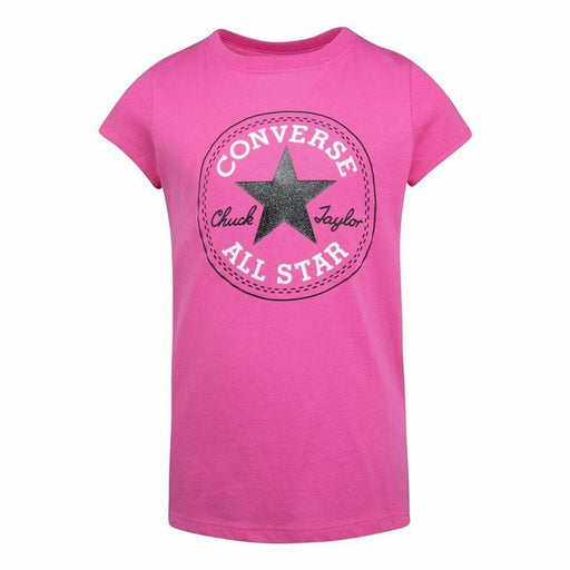 Kurzarm-T-Shirt für Kinder Converse Timeless Chuck Patch Pink