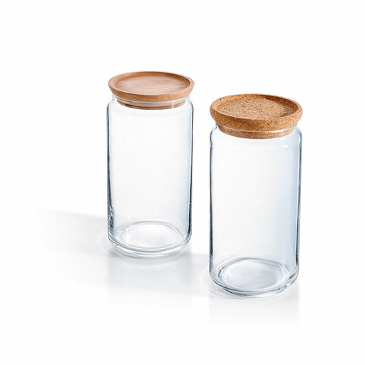 Gefäß Luminarc Pure Jar Kristall Kork Bunt (1,5 L) (12 Stück)