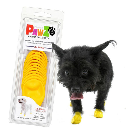 Stiefel Pawz Hund 12 Stück Gelb Größe XXS