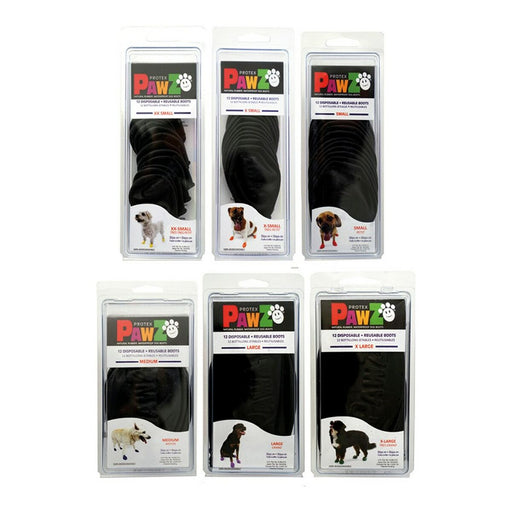 Stiefel Pawz Hund 12 Stück Schwarz Größe XL