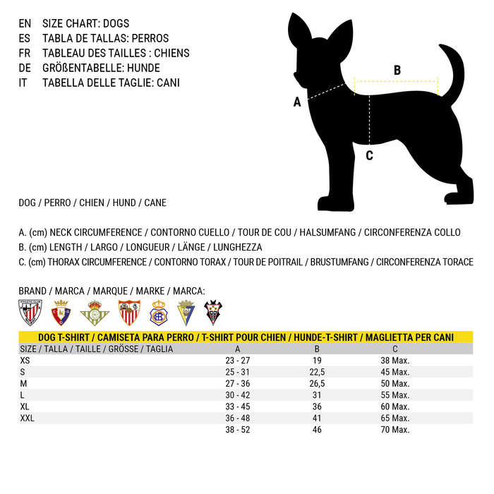 T-Shirt für Hunde Cádiz Club de Fútbol Gelb