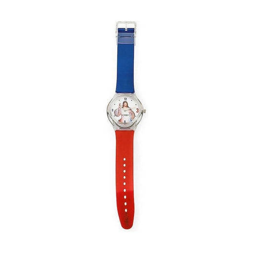 Unisex-Uhr Amen GESÙ Rosso Blu (Ø 39 mm)