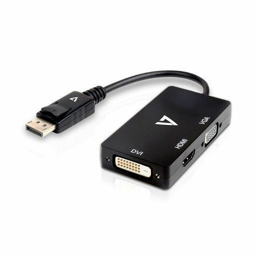 Mini DisplayPort-zu-VGA/DVI/HDMI-Adapter V7 V7DP-VGADVIHDMI-1E   Schwarz