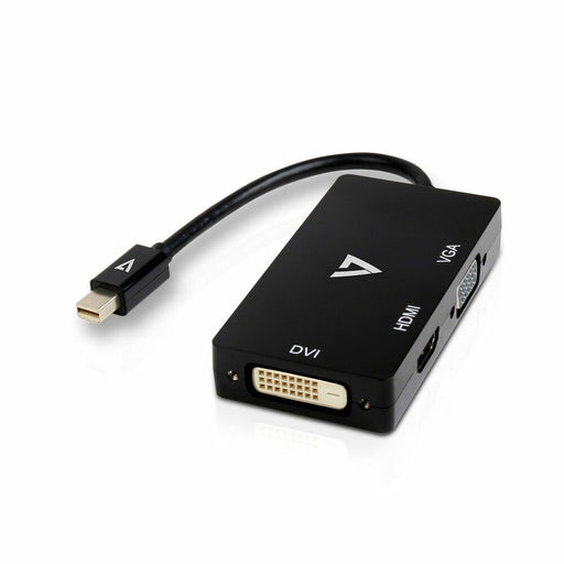 Mini DisplayPort-zu-VGA/DVI/HDMI-Adapter V7 V7MDP-VGADVIHDMI-1E  Schwarz