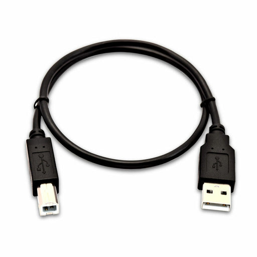 USB A zu USB-B-Kabel V7 V7USB2AB-50C-1E      Schwarz