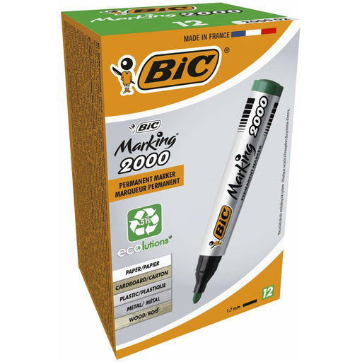 Dauermarker Bic Marking 2000 grün 12 Stücke