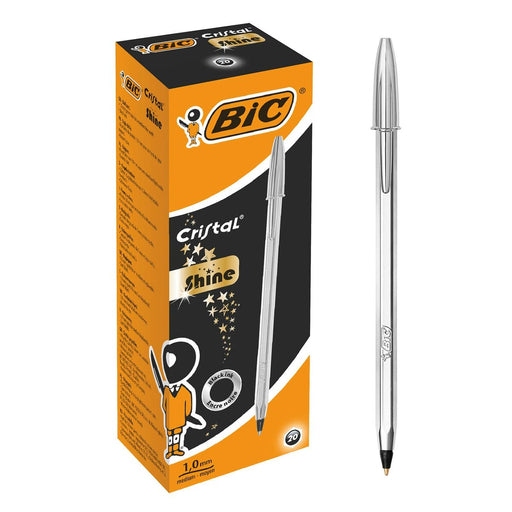 Flüssigtintenstift Bic 921339 Schwarz Silberfarben 0,32 mm (20 Stücke)