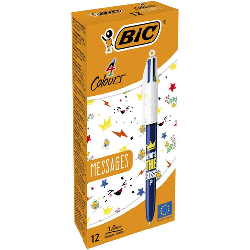 Stift Bic Messages 4 Farben 0,32 mm 12 Stücke