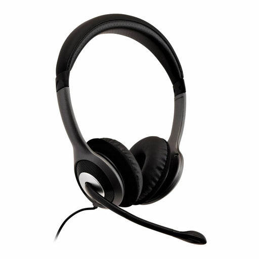 Kopfhörer mit Mikrofon V7 HU521 Schwarz Silberfarben