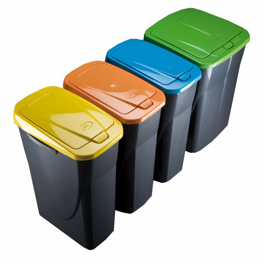 Recycling Papierkorb Mondex Ecobin Blau mit Deckel 25 L