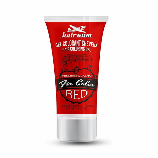 Auswaschbare Tönungen Hairgum Fix Color Rot Fixiergel (30 ml)