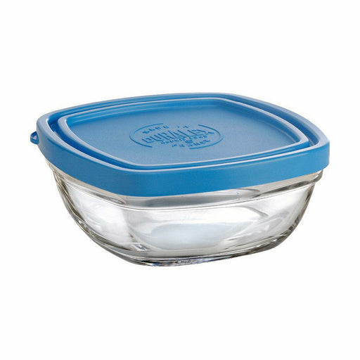 Lunchbox hermetisch Duralex Freshbox Blau karriert (300 ml) (11 x 11 x 5 cm)