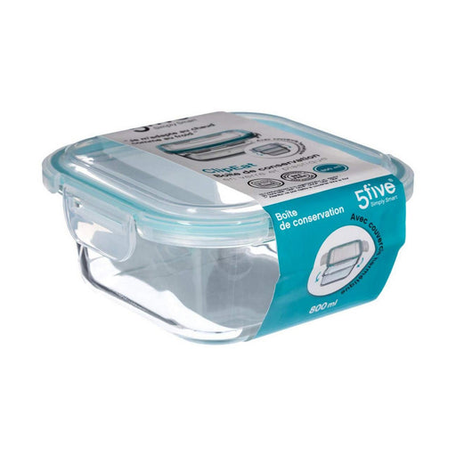 Lunchbox 5five 16 x 16 x 7,5 cm Kristall 800 ml