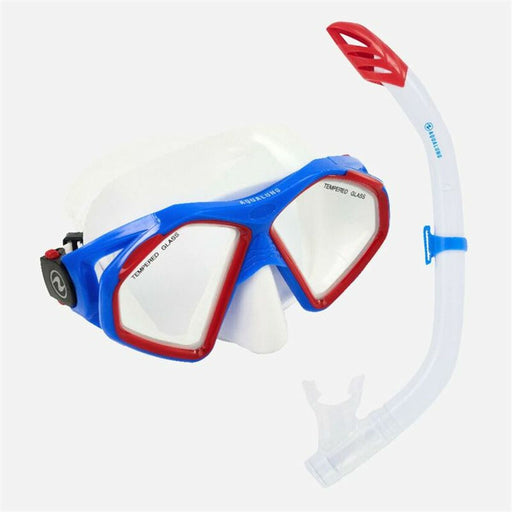 Taucherbrille mit Schnorchel Aqua Lung Sport Hawkeye Durchsichtig Aquamarin