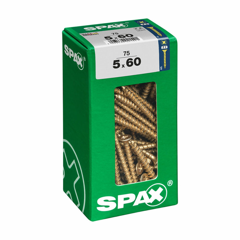 Schraubenkasten SPAX Holzschraube Flacher Kopf (5 x 60 mm) (5,0 x 60 mm)