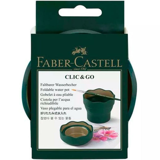 Trinkglas Faber-Castell Clic & Go Biegsam Dunkelgrün 6 Stücke