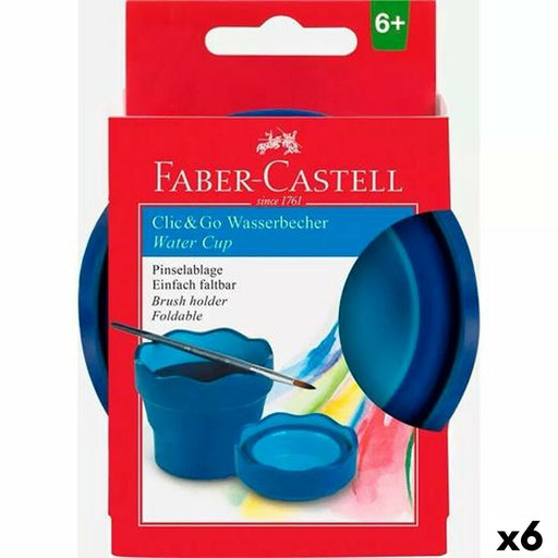 Trinkglas Faber-Castell Clic & Go Biegsam Blau 6 Stücke