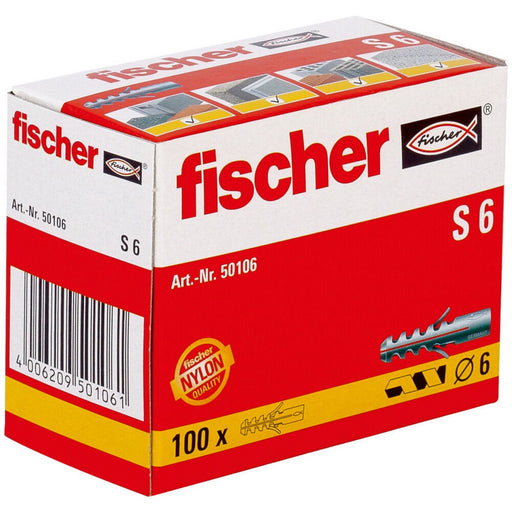 Stollen Fischer S6 50106 Erweiterung 100 Stücke 6 x 40 mm