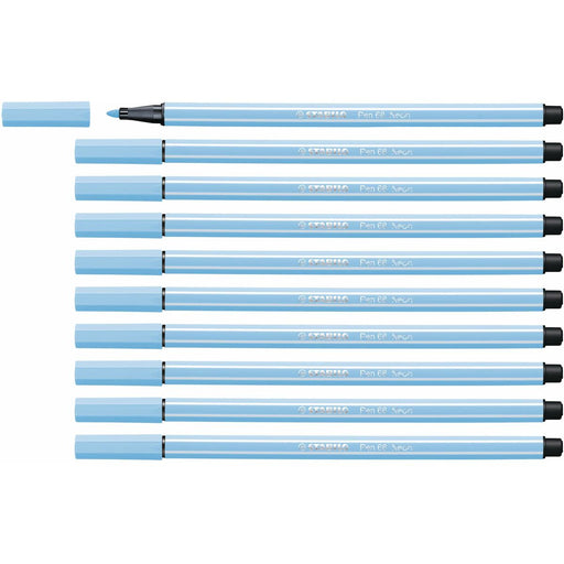 Filzstifte Stabilo Pen 68 Fluoreszierend Blau (10 Stücke)