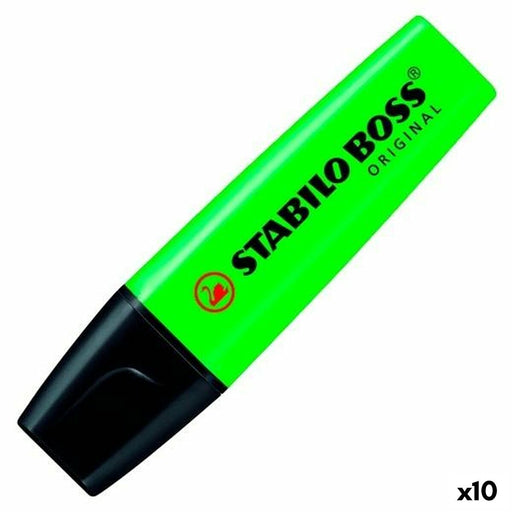 Textmarker Stabilo Boss grün Schwarz/Grün 10 Stücke (10 Stück) (1 Stück)