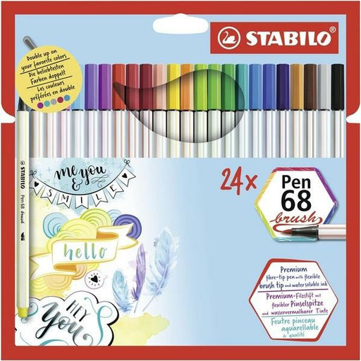 Marker-Set Stabilo Pen 68 brush Etüie Bunt