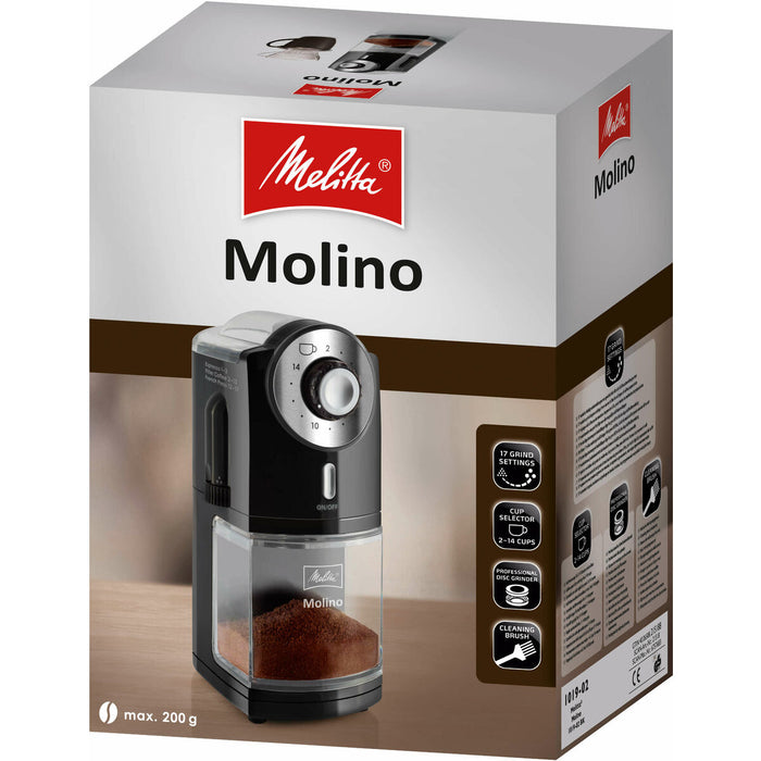 Kaffeemühle Melitta 1019-02 200 g Schwarz Kunststoff 1000 W 100 W