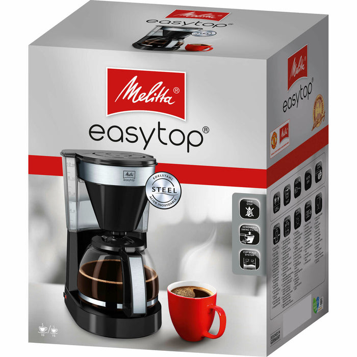 Elektrische Kaffeemaschine Melitta Easy Top II 1023-04 1050 W Schwarz 1050 W 1,25 L 900 g