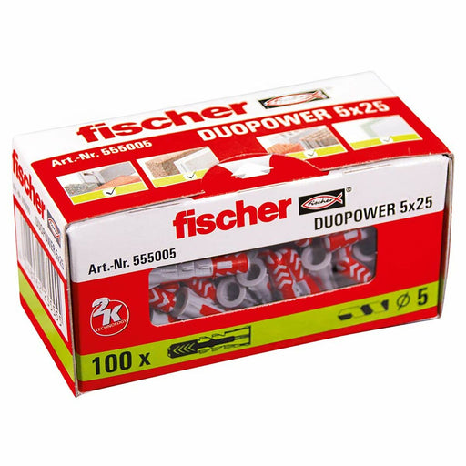 Stollen Fischer DuoPower 555005 Ø 5 x 25 mm Nylon (100 Stück)