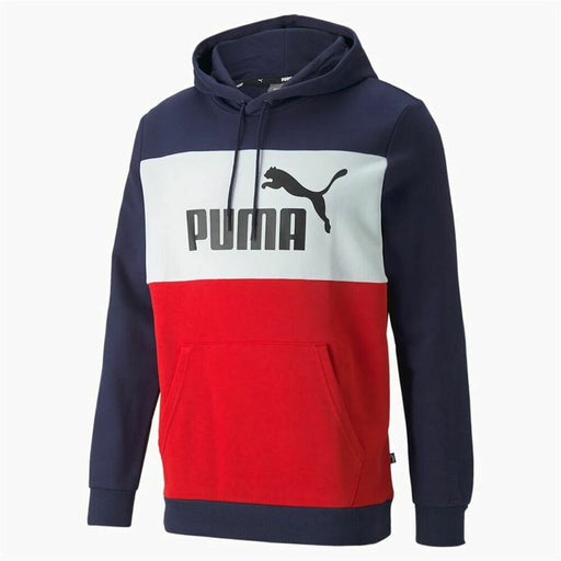 Herren Sweater mit Kapuze Puma Essential+ Colorblock Dunkelblau