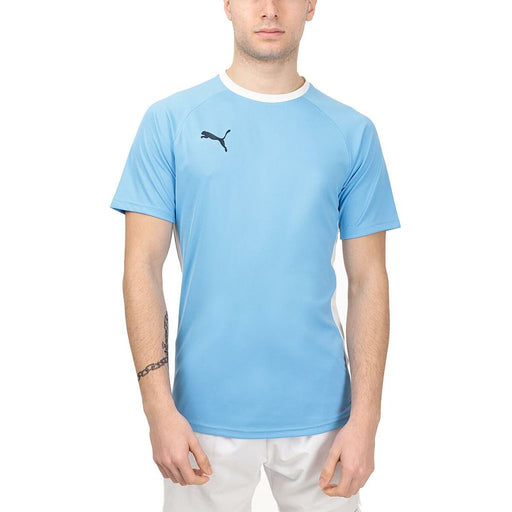 Herren Kurzarm-T-Shirt TEAMLIGA Puma 931832 02 Paddel Blau