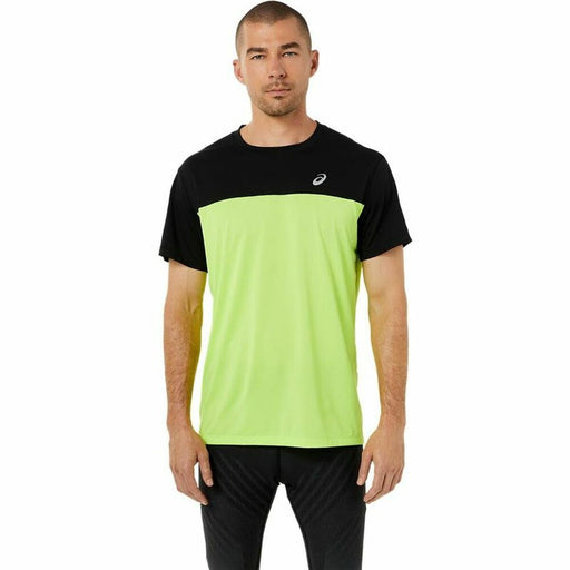 Herren Kurzarm-T-Shirt Asics Race grün Gelb Zitronengrün