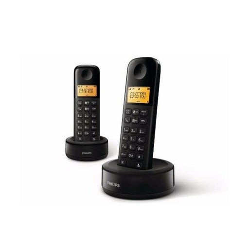 Kabelloses Telefon Philips D1602B/01 1,6" 300 mAh GAP (2 pcs) Schwarz